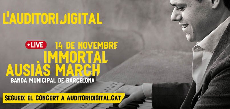 Ignasi Cambra – Concert de piano d’Edward Grieg amb la Banda Municipal de Barcelona – Dissabte 14/11/20 – 18.00 hores – Streaming